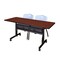 Kobe Rectangle FlipTop Table, 60" W, 29" H, Laminate Top, Cherry MKFTM6024CH47GY - alternate 1